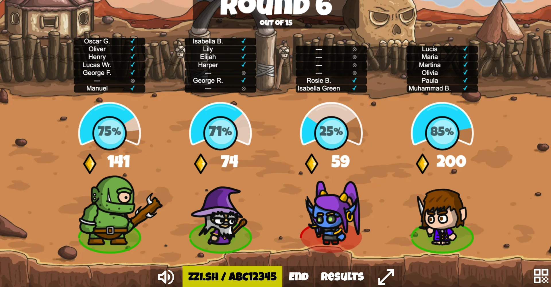 Battlerzz game interface